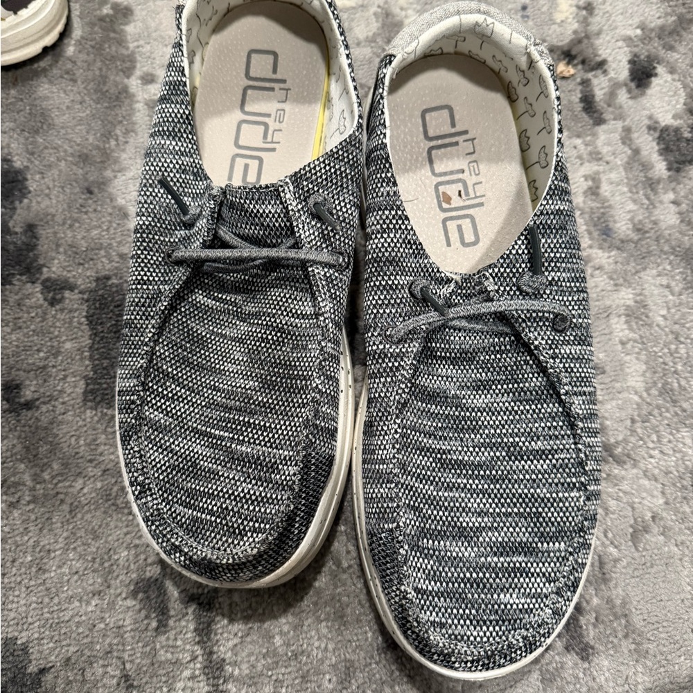 Hey Dude Womens Wendy Funk Black and Gray Shoes